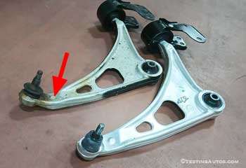 Bent vs New Lower Control Arm