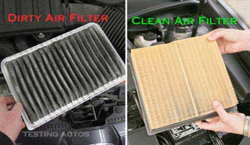 Dirty vs clean engine air filter